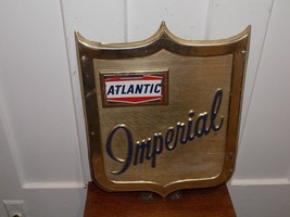 Vintage Atlantic Imperial Embossed Metal Shield Sign - $173.25