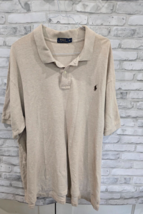 Polo Ralph Lauren 4XB Beige Heathered Short Sleeve Polo 2 buttons - $24.99