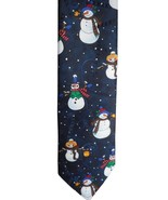 Vintage Blue Snowman Mens Tie Necktie Winter Holiday Hallmark Yule Tie G... - $19.99