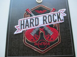 Hard Rock Cafe Patch Crossed Red Guitars 1971 Celebration Iron On Patch #15 - £13.72 GBP