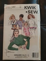 Vtg Uncut Kwik Sew 1287 Sewing Pattern Sz S-XL Knit Pullover Top Retro Hippie FF - £9.86 GBP