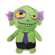 Fun Express Halloween Green Monster Zombie Scars Plush Stuffed Animal 10&quot; - £19.78 GBP