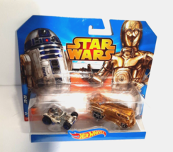 Gold C-3PO R2-D2 Star Wars Hot Wheels Diecast New - £5.84 GBP