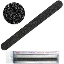 10Pcs Professional Round Black Nail Files Double Sided Grit 100/100 - $18.04
