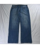 Lucky Brand 36 x 32 Marshall 165 Straight Flap Pocket Dark Denim Jeans - £27.88 GBP