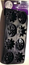 Silicone Ice Cube Tray Makes Spider &amp; Web Shaped Cubes Halloween Black New - £5.49 GBP