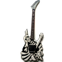 Electric skull guitar by handcraft in black - £229.48 GBP