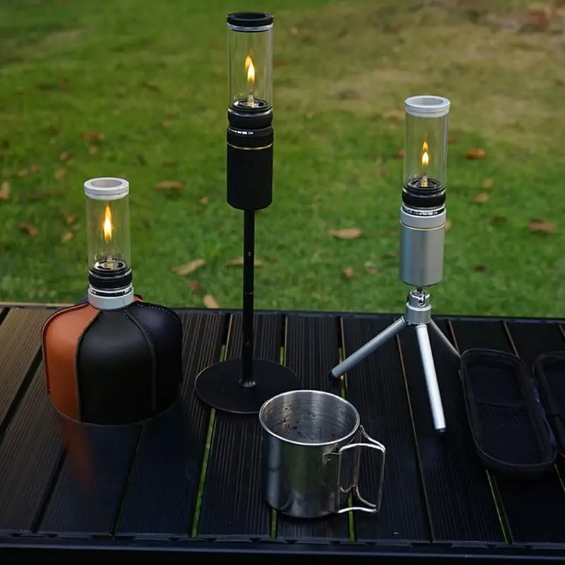 Camping Gas Light Mini Windproof Candle Lamp Portable Candlelight Lamp Romantic - £24.59 GBP+