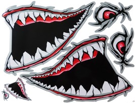 FSB114 Shark Mouth Scooter BIG Sticker Decal Racing Tuning Size 35x27cm/... - £10.14 GBP