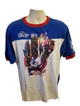 Limited Edition Harlem Globetrotters Platinum Fubu Adult Large Blue White TShirt - $29.69