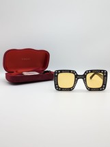 Gucci GG0780S 008 BLACK/YELLOW Square Women’s Sunglasses - £419.62 GBP