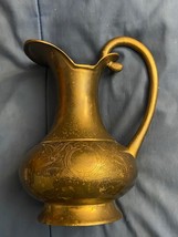 Vintage Brass Jug Figurine  8 1/4” X 6 1/4&quot; *Pre Owned/Nice Condition* w1 - £14.08 GBP
