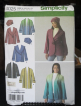 Simplicity by Karen Z 4025 Misses Jacket And Hat Pattern - Size XS S M L XL - $9.89