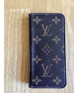 Authentic Louis Vuitton Monogram Folio iPhone 7 Case Brown USA Shipping  EUC - £69.69 GBP