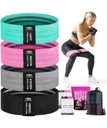 4 Fabric Booty Exercise Bands For Women &amp; Men - Glute, Hip &amp; Thigh Resis... - £36.86 GBP