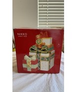 RARE Vintage Nikko Christmas Ceramic Happy Holidays Cookie Jar Japan - €51,30 EUR