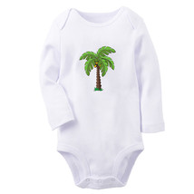 Babies Nature Pattern Palm Tree Romper Newborn Baby Bodysuit Infant Kid Jumpsuit - £8.91 GBP