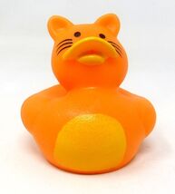 Yellow Cat Rubber Duck 2 inch Ducky Kitty Kitten Spa Bath Toy Collect US... - $8.92