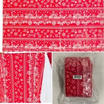 Victoria&#39;s Secret Red Holiday Throw Blanket Sherpa Snowflake VS Logo 50x60 New - £26.45 GBP