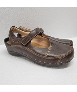 Wolky Brown Leather Adjustable Strap Mary Jane Slingback Shoes Womens EU... - $37.96