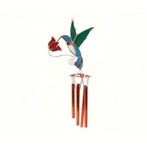 Gift Essentials Hummingbird With Red Flower Wind Chime - $63.04