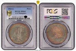 1 Peso 1903-S US-Philippine United States of America PCGS MS61 - £770.40 GBP