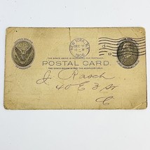 Vintage 1906 Postal Card Tammany Club Society New York 1906 Funeral Notice - $9.47