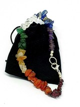 Chakra Bracelet Anxiety Relief Crystal Gemstone Stress Gem Reiki Healing &amp; Bag - £4.74 GBP