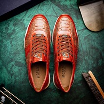 Brescia Snake And Classic Calfskin Fashion Sneaker Men's Antique Cognac image 10