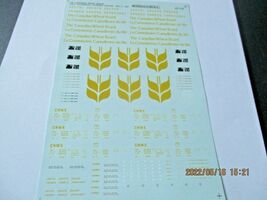 Microscale Decals Stock #87-718 Canadian Wheat Board 4-Bay Cylindrical H... - €3,25 EUR
