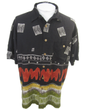 M E Sport Men Hawaiian camp shirt XL pit2pit 26 aloha luau tropical tribal VTG - £19.15 GBP