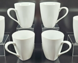 6 Over And Back Company’s Coming Mugs Set White Smooth Porcelain Coffee ... - $66.20