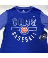 Chicago Cubs Baseball Men Size Small Blue Jersey Knit Shirt MLB Majestic... - $9.95