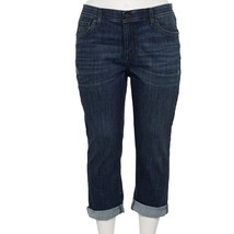 Plus Size Sonoma Goods For Life Premium Rolled Cuff Capri Jeans, Size: 26W, Blue - £18.32 GBP