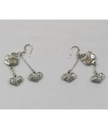 Hello Kitty Silver Hearts Pierced Earrings with Gemstones | Momoberry Sa... - $910.98 MXN