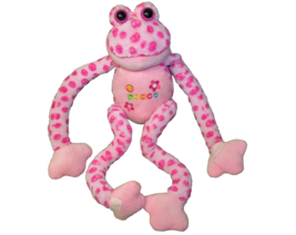 Fiesta 21" Hanging Monkey Plush Pink Peace Stuffed Animal Toy 2011 Soft Lovie - $9.45