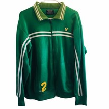 American Eagle Track Jacket Mens Large Green Zip Up Flying Yellow Eagle ... - £26.30 GBP