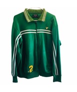 American Eagle Track Jacket Mens Large Green Zip Up Flying Yellow Eagle ... - £26.45 GBP