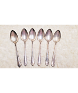 6- Vintage Oneida Community Security Plate Silver Silverware 6&quot; Spoons - £20.90 GBP