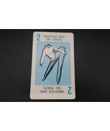 1965 Mystery Date board game replacement card blue # 2 sweater &amp; ski pants - $6.84 CAD