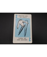 1965 Mystery Date board game replacement card blue # 2 sweater &amp; ski pants - £3.90 GBP