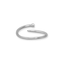 14k White Gold Plated Spiral Wrap Nail Ring Women&#39;s Jewelry Party Gift Size 6-9 - £56.61 GBP