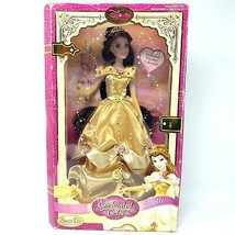 Disney Princess Belle Doll Brass Key Keepsakes Enchanted Tales 16 inch Porcelain - £102.21 GBP
