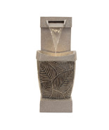 Leaf Etched Stone Fountain 27&quot;H - $432.94 CAD