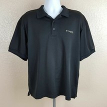 Columbia PFG Men&#39;s Vented Polo Shirt Size M Black TX1 - $9.89