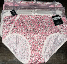 Laura Ashley ~ Women&#39;s Brief Underwear Panties Floral 5-Pair Polyester (A) ~ 1X - £22.09 GBP