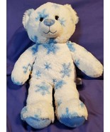 Build A Bear 2010 White Bear With Blue Snowflakes Plush Stuffed Animal Toy 16" - £10.22 GBP