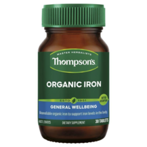 Thompson&#39;s Organic Iron 24mg 30 Tablets - £67.80 GBP