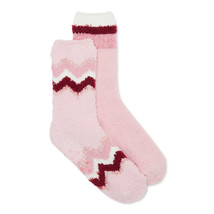 Joyspun Women&#39;s Luxury Lounge Socks W Grippers 2 Pair Pinks Shoe Size 4-... - £8.45 GBP