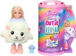 Barbie Chelsea Cutie Reveal Small Doll &amp; Accessories, Blonde in Lamb Cos... - £15.14 GBP